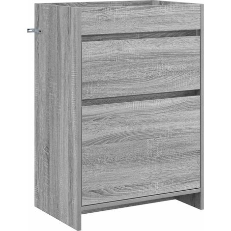 Bathroom Under Sink Cabinet Grey Sonoma 56 x 37.5 x 81 cm vidaXL