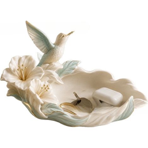 New Hummingbird Floral Catchall Tray - Hummingbird Floral Storage Tray
