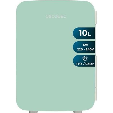 Cecotec – Mini réfrigérateur 10 litres – Refroidissement jusqu'à 7 °C – Alimentation 12V et 220V – Design compact menthe – Fonctionnement silencieux (1/5)