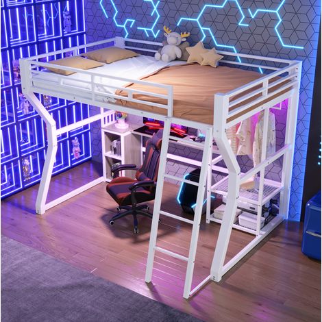 Letto struttura letto salvaspazio con scrivania OKMYHOME (1/5)