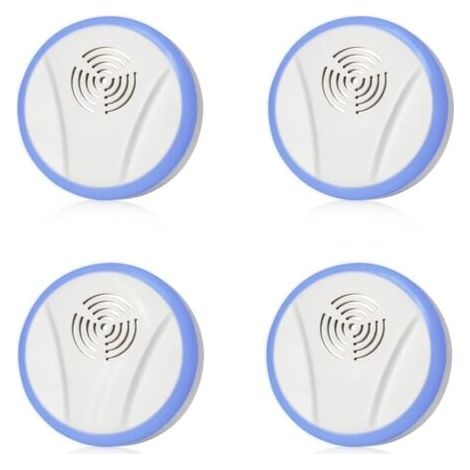 Répulsif Ultrason Moustique Lot De 4,à ultrasons insectifuge électronique et Anti-rongeurs pour Rongeurs Souris Moustique Cafard Araignée Mouche
