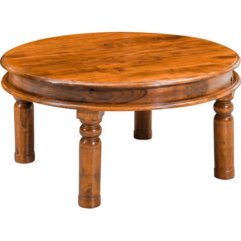 Couchtisch rund 90x90x45 Akazie honig lackiert OXFORD 0330