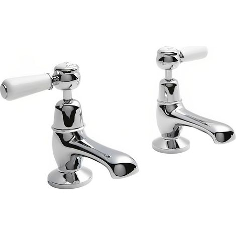 Hudson Reed Topaz Lever Basin Taps Pair - Chrome (1/2)