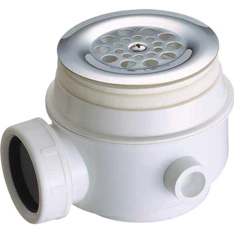 "PILETTA SIFONATA PER PIATTO DOCCIA FORO Ø50/60 CON TAPPO INOX 1""""1/2 x Ø86 mm"