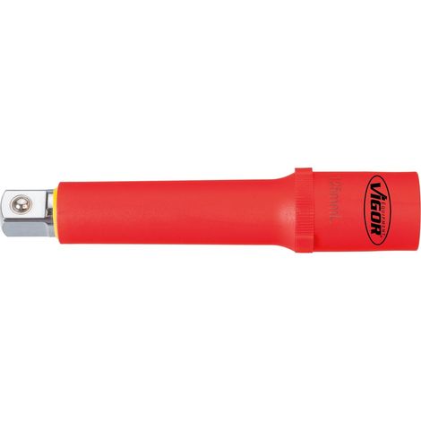 VIGOR VDE Verlängerung, 1/2 (12,5 mm) Vierkant hohl, 1/2 (12,5 mm) Vierkant massiv, 125 mm (1/2)