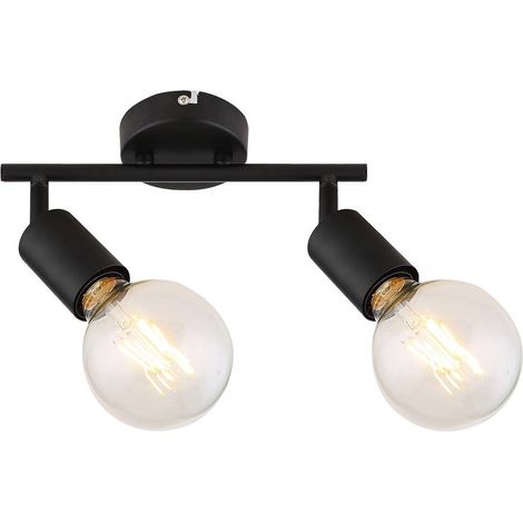 LAMAR, METAL SPOT , E27 2XMAX 40W, MATT BLACK (1/4)