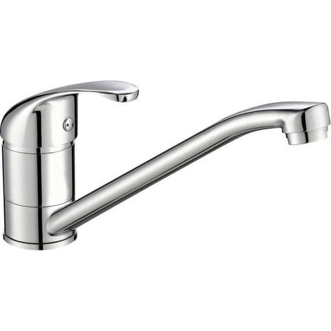 Mitigeur Évier - 1 Unité - Laiton Chromé - Aérateur Réducteur de Débit - Cuisine - 140x215 mm (1/3)