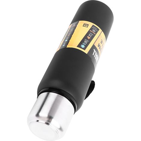 Isolierte Edelstahlflasche, vielseitige und auslaufsichere Sport-Trinkflasche für Outdoor-Aktivitäten, Sportwagen, Reisen, 1 Liter (1/5)