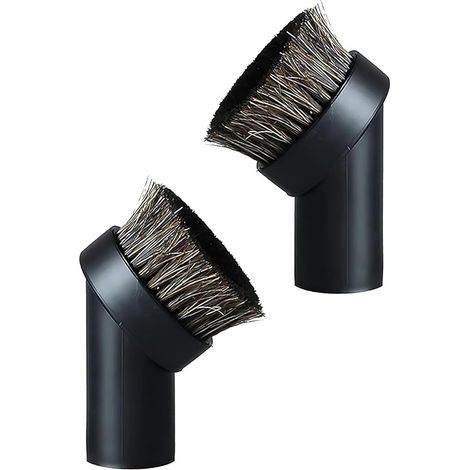 2 Pièces Brosse Épousseter Ronde, Brosse Poussière Ronde, Ronde Buse Brosse avec Connexion 32mm, Accueil Cheval Cheveux Brosse à épousseter poussière Clean Tool (1/4)
