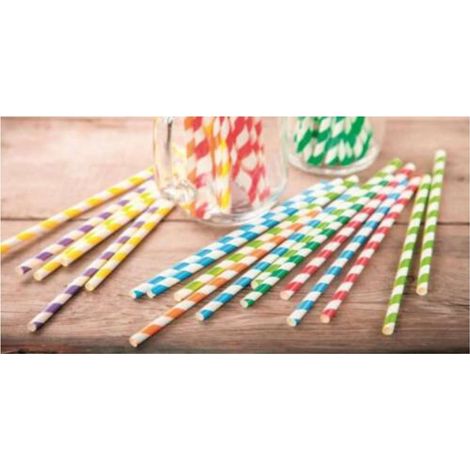 Confezione 250 Cannucce Carta 21X6 B941