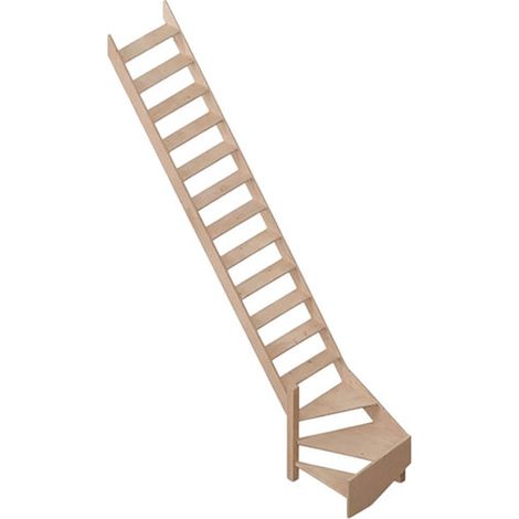 Escalier bois 15 marches - Hauteur à franchir 3.20m - Largeur 0,68m - COTTAGEJ-LG-320-SR