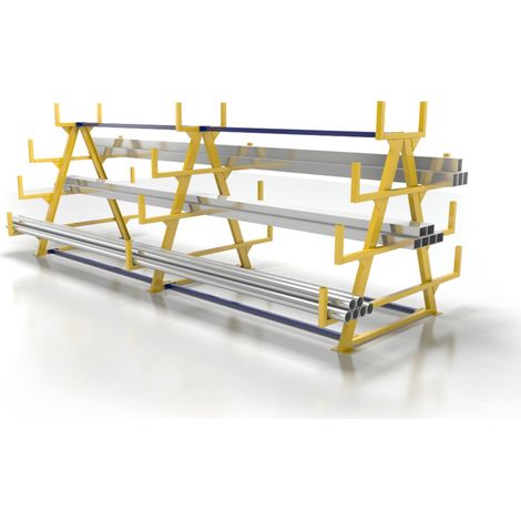 RR Industrietechnik Schwerlast-Kragarmregal Typ RRK für Langgutlagerung bis 6000mm 511x214x195cm BxTxH mit 6+1 Fächer