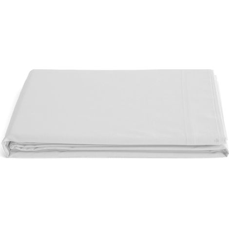 Drap plat uni percale de coton MANOIR 180x290 cm (1/5)