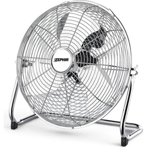 Ventilatore da terra inclinabile 120 Watt con 3 pale in alluminio 54x19xH55 cm