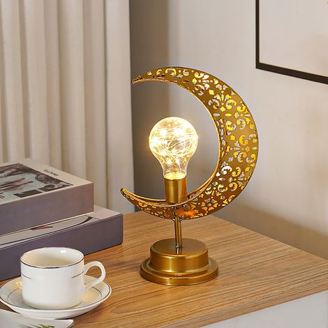 Lampe Boule - Lampe En Fer À Led - Décoration Pour Festival Musulman - Lampe De Chambre Ou De Bureau - 1 Pièce (1/5)