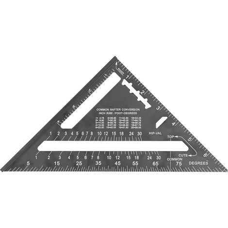 Règle triangulaire en alliage d'aluminium, échelle de mesure, 18 cm (7 pouces), fournitures industrielles (1/5)