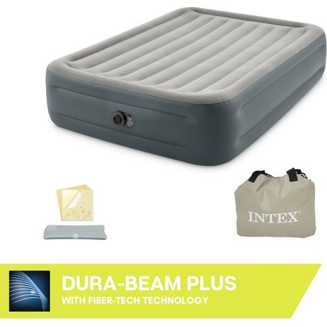 Intex 64126ND QUEEN ESSENTIAL REST AIRBED Luftbett (L x B x H) 203 x 152 x 46 cm Grau