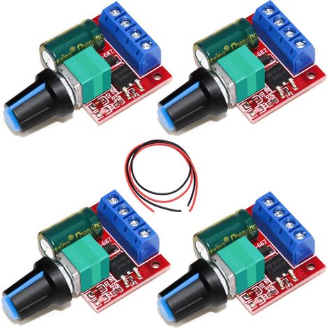Contrôleur De Vitesse Pwm Regulateur De Vitesse Moteur Contrôleur Dc 5v 6v 12v 24v 35v Commutateur De Commande Réglable Avec Bouton De Contrôle De Vitesse (1/5)