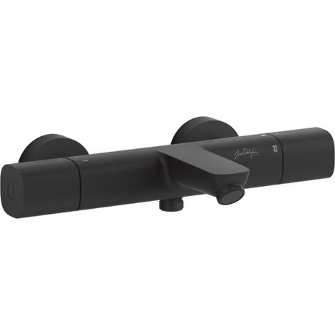 Mitigeur baignoire thermotastique JACOB DELAFON July+ noir mat (1/5)