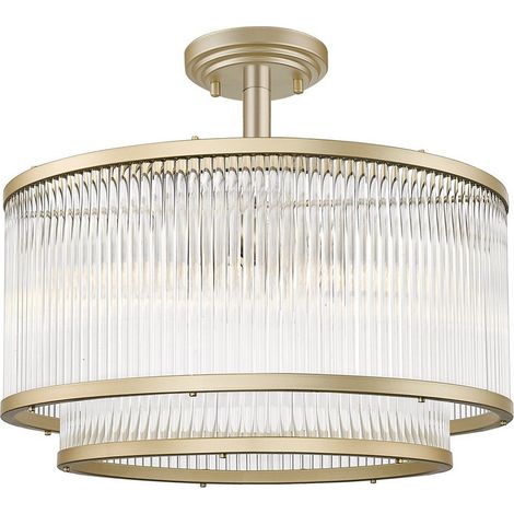 Zumaline SERGIO Plafonnier cylindrique, or mat, 5x E14