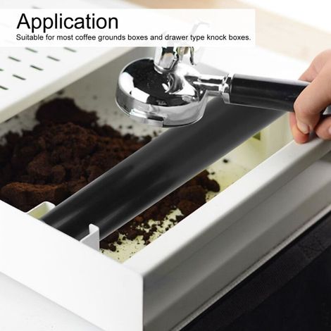 Sevenyou Accessoire de cafetière, Tige de boîte à Frapper épaisse Durable, exquise réduire Le Bruit 23,5x3,5 cm en Plastique polyuréthane pour la Maison de Bureau(Black) (1/5)