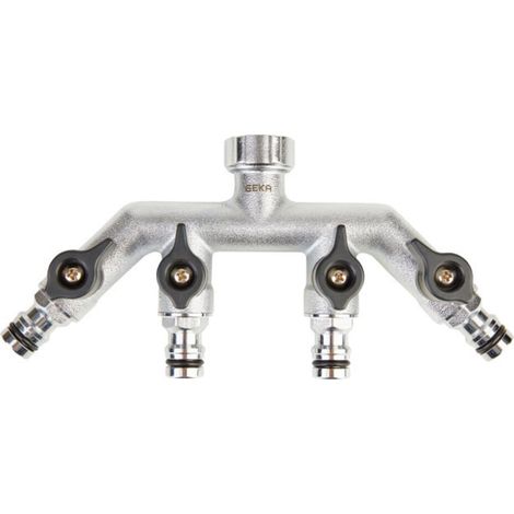 GEKA Vierwegeventil IG G 3/4" MS Cr Karte plus Stecksystem (1/3)