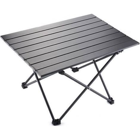 Table de Camping,Pliante Table Alliage d'aluminium Ultra-légère Portable avec Sac de Transport,pour l'extérieur,Le Camping,Les Pique-niques,la Randonnée,la Pêche (55x41x40cm) (1/5)