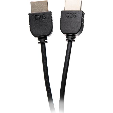 2ft/0.6M Flexible High Speed HDMI Cable C2G 2ft 4K HDMI Cable - Ultra Flexible Cable with Low Profile Connectors - Câble HDMI - HDMI mâle pour HDMI mâle - 61 cm - double blindage - noir