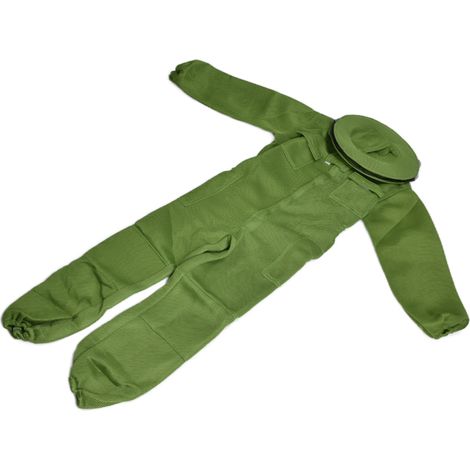 Atmungsaktiver Imkeranzug aus Netzgewebe mit abnehmbarem runden Schleierhut, leichte Schutzkleidung für Imker, stichfest, verstellbare Größe, für den professionellen und Freizeitgebrauch. (1/5)