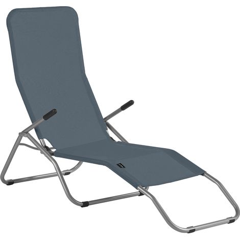 Lettino da escursionismo/spiaggia, grigio, portatile, pieghevole (1/5)