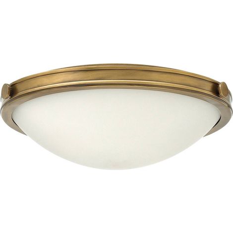 Elstead Collier - Plafoniera a filo soffitto a 3 luci media in ottone, attacco E27 (1/4)