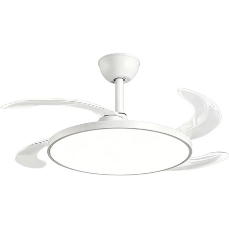 Ventilador de techo, luz LED regulable, funcionamiento silencioso, BLANCO (1/2)