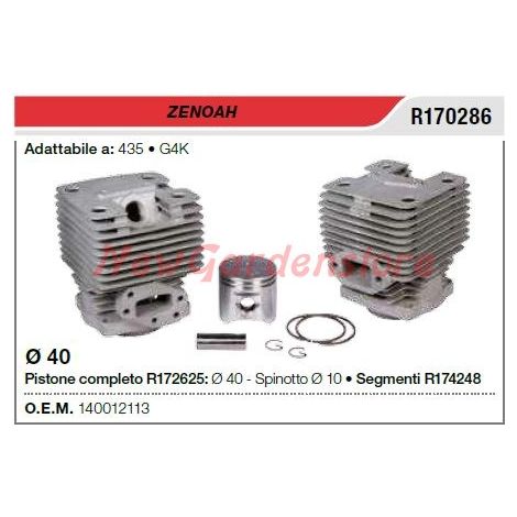 Cilindro pistone segmenti ZENOAH motosega 435 G4K R170286