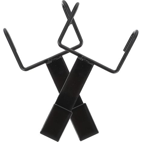 TEHAUX 2 Pièces Ganchos de Hierro Negro para Navideña Doble (1/5)