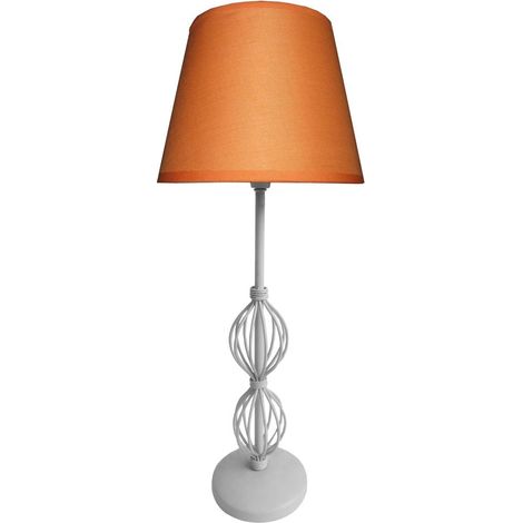 Lampe de table Candellux Rosette métal blanche 47cm (1/2)