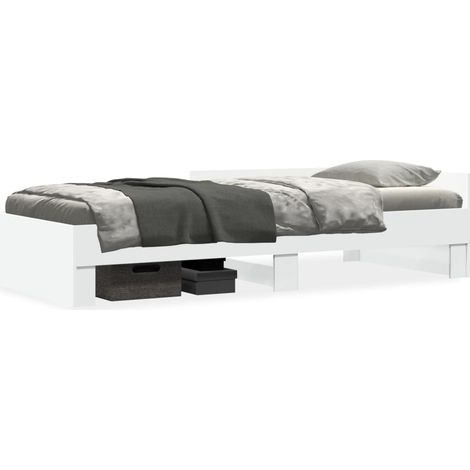 Maison Exclusive - Bettgestell Weiß 75x190 cm Holzwerkstoff
