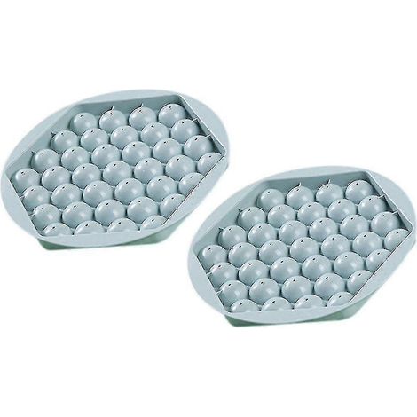 Lot de 2 bacs à glaçons hexagonaux ronds avec couvercle, mini boules à glaçons rondes - a (1/5)
