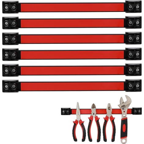 Magnetleiste 30 cm 6er Set Metall Werkzeughalter bis 7 kg (1/5)