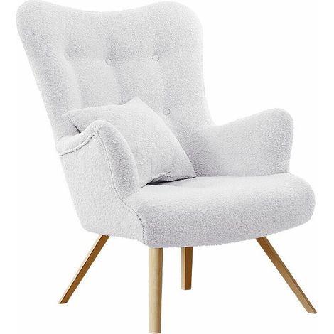 Fauteuil Clovis 106, Baloo 2073, 100x76x90cm, Tapisserie, Pieds: Bois, 0 (1/5)