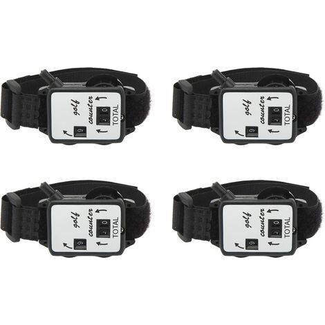 Lot de 4 compteurs de coups de golf portables, forme de montre manuelle pour golfeurs (1/5)