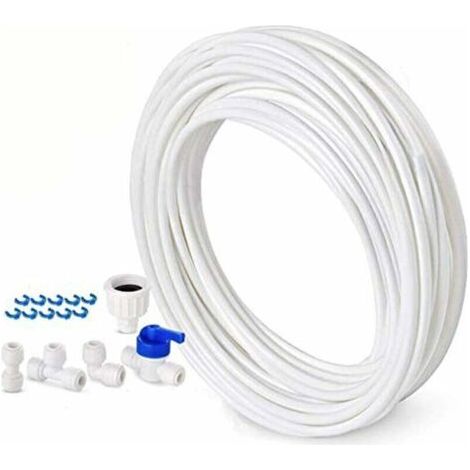 Tuyau d'alimentation en eau de 10 m - Kit de connexion pour réfrigérateur double porte de style européen - 6,3 mm de diamètre (1/5)