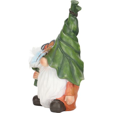 Lot de 2 Nains de Jardin Gnomes Elfes Lumineux Déco Extérieure Cadeau Maison (1/5)