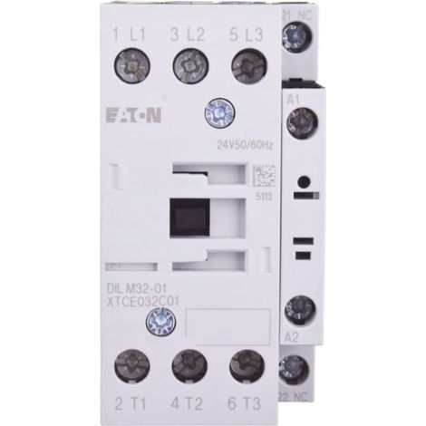 Contattore di potenza 32A 3P 24V AC 0Z 1R DILM32-01 (24V 50/60Hz) 277296