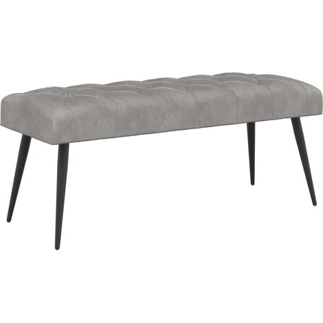 Bench with Button Tufted Light Grey 110 x 40 x 46 cm Velvet vidaXL