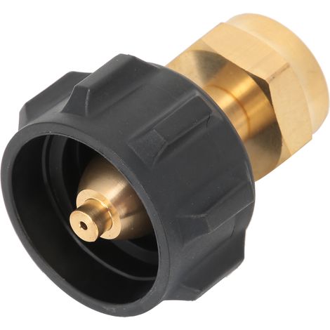 Adaptateur universel pour recharge de propane, compatible avec les bouteilles jetables QCC1 de 20 lb et les bouteilles de 1 lb. Valve de régulation. (1/5)
