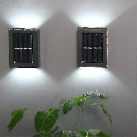 Lot de 2 lampes solaires LED pour extérieur, intelligentes et étanches. (1/5)