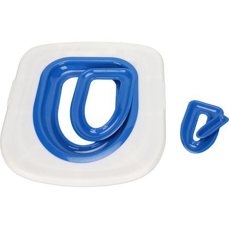 Kit d’apprentissage de la litière pour chat, réutilisable, écologique, plateau blanc avec support intérieur Blue, Universel et Réutilisable, pour nettoyage facile (1/5)