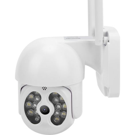 Caméra extérieure 3 MP WiFi PTZ avec détection de mouvement, vision nocturne couleur, audio bidirectionnel, IP65 pour prise TUYA 100-240VEU
