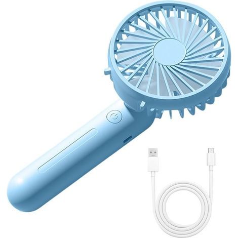 Tragbarer, faltbarer und per USB aufladbarer Ventilator mit 3 Geschwindigkeitsstufen und leisem Betrieb (1/5)
