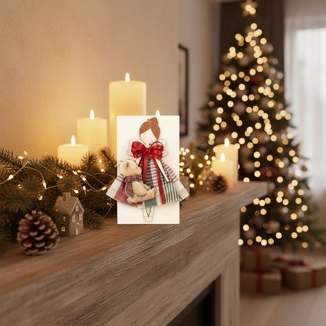 Quadretti angeli teddy per decorazione natalizia set da 3 (1/5)